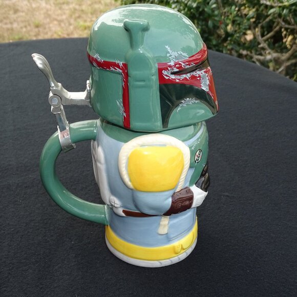 Star Wars Boba‎ Fett Stein - Collectible 22oz Ceramic Mug with Metal Hinge - Picture 5 of 13